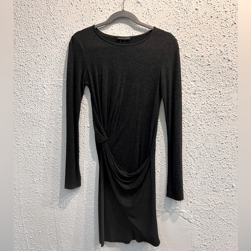 Zara B&W collection ruched bodycon dress